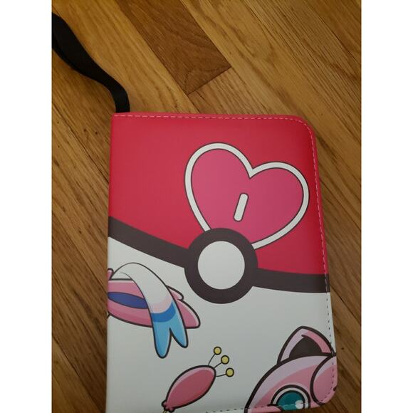 Pokemon TCG Pink White Sylveon Zip Up 55 pages Holds 440 Card Binder TCGAMES - Picture 3 of 8
